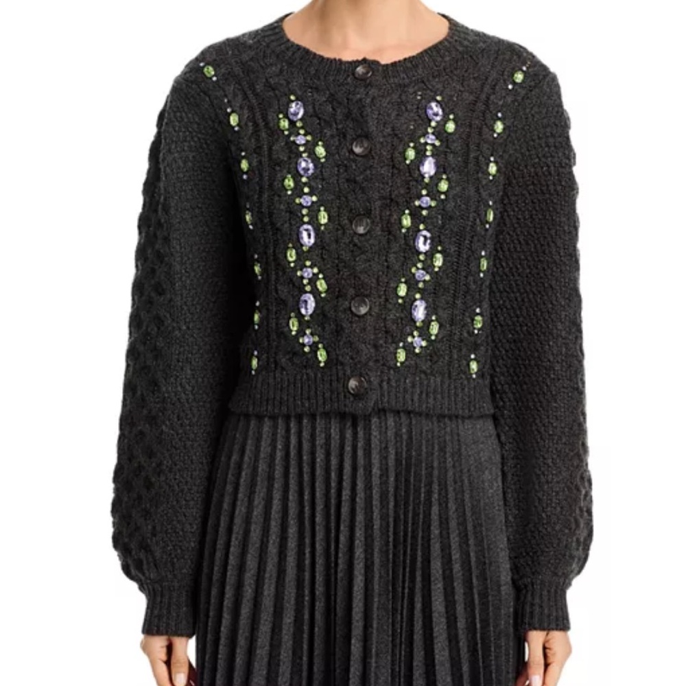 Cinq à Sept
Joelle Embellished Cable Cardigan - Picture 1 of 16